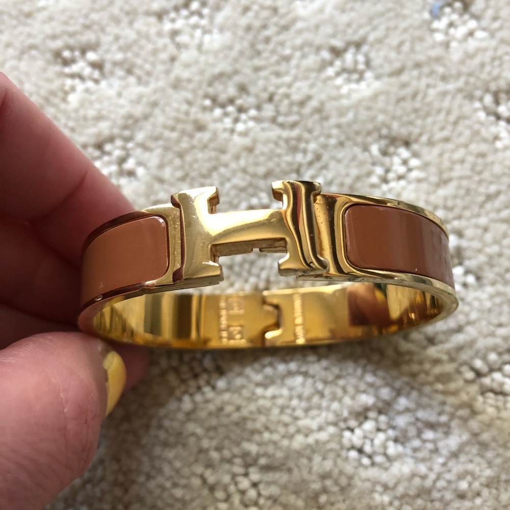 Hermes Clic H bracelet gold tone